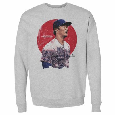 MLB 山本由伸 ドジャース スウェット Los Angeles D Portrait Sweat Crewneck T-Shirt 500Level ヘザーグレー