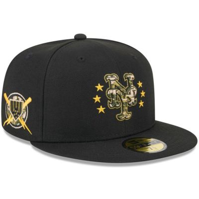 MLB メッツ キャップ 2024 アームドフォースデー On-Field 59FIFTY Fitted Hat ニューエラ/New Era ブラック