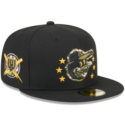 MLB オリオールズ キャップ 2024 アームドフォースデー On-Field 59FIFTY Fitted Hat ニューエラ/New Era ブラック