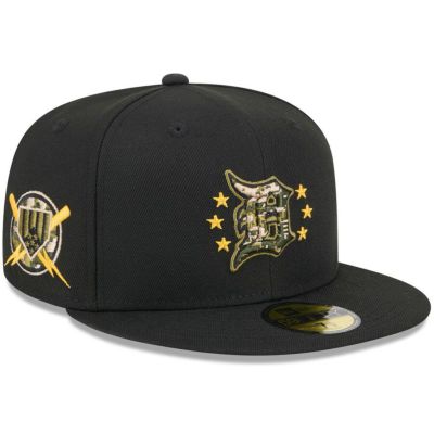 MLB タイガース キャップ 2024 アームドフォースデー On-Field 59FIFTY Fitted Hat ニューエラ/New Era ブラック