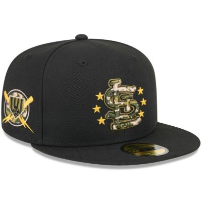 MLB カージナルス キャップ 2024 アームドフォースデー On-Field 59FIFTY Fitted Hat ニューエラ/New Era ブラック