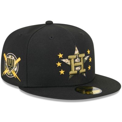 MLB アストロズ キャップ 2024 アームドフォースデー On-Field 59FIFTY Fitted Hat ニューエラ/New Era ブラック