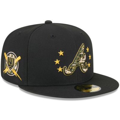 MLB ブレーブス キャップ 2024 アームドフォースデー On-Field 59FIFTY Fitted Hat ニューエラ/New Era ブラック
