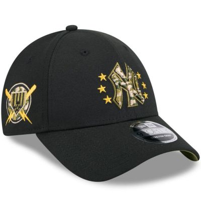 MLB ヤンキース キャップ 【海外版】 2024 アームドフォースデー 9FORTY Adjustable Hat ニューエラ/New Era ブラック