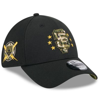 MLB サンフランシスコ・ジャイアンツ キャップ 【海外版】 2024 アームドフォースデー 39THIRTY Flex Hat ニューエラ/New Era ブラック