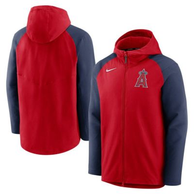 MLB エンゼルス パーカー オーセンティックコレクション AC Raglan フルジップ フーディー ナイキ/Nike レッド ネイビー