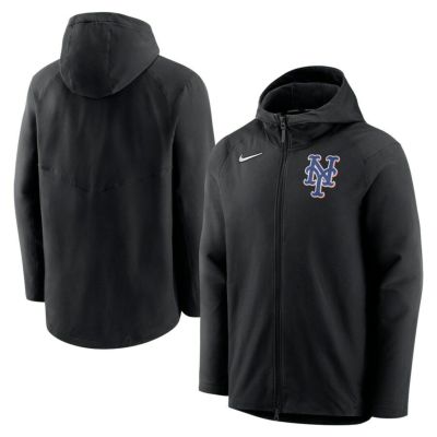 MLB メッツ パーカー オーセンティックコレクション AC Raglan フルジップ フーディー ナイキ/Nike ブラック