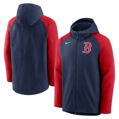 MLB レッドソックス パーカー オーセンティックコレクション AC Raglan フルジップ フーディー ナイキ/Nike ネイビー レッド