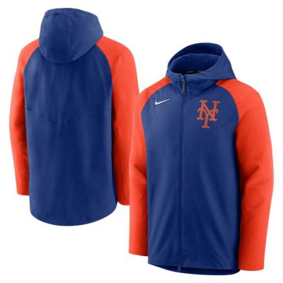 MLB メッツ パーカー オーセンティックコレクション AC Raglan フルジップ フーディー ナイキ/Nike ロイヤル オレンジ