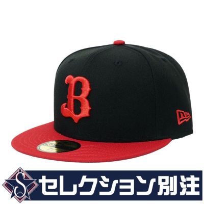 オリックス・バファローズ グッズ キャップ 【セレクション別注】カスタムカラー 59FIFTY ニューエラ/New Era ブラック/レッド