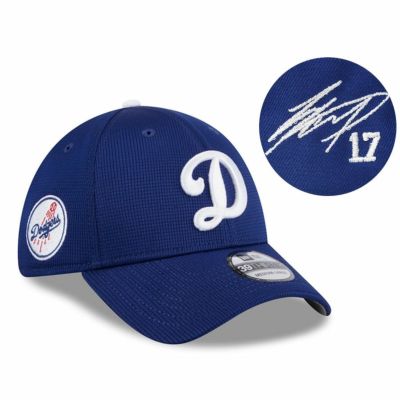 MLB 大谷翔平 ドジャース キャップ 海外カスタム 2024 バッティングプラクティス 39THIRTY シルバー サイン刺繍  ニューエラ/New Era