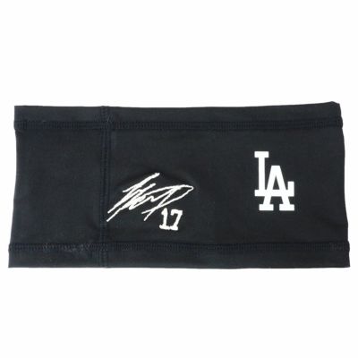 MLB 大谷翔平 ドジャース ヘッドバンド 【海外カスタム】 Headnband of Clubhouse 18 サイン刺繍 ニューエラ/New Era ブラック