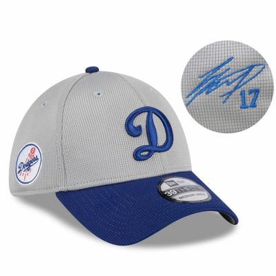 MLB 大谷翔平 ドジャース キャップ 【海外カスタム】 2024 バッティングプラクティス 39THIRTY サイン刺繍  ニューエラ/New Era