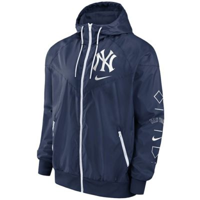 MLB ヤンキース ジャケット ウィンドブレーカー Team Runner Windrunner Jacket ナイキ/Nike ネイビー ホワイト