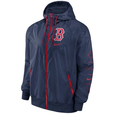 MLB レッドソックス ジャケット ウィンドブレーカー Team Runner Windrunner Jacket ナイキ/Nike ネイビー レッド
