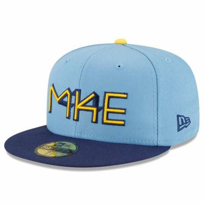 MLB ブリュワーズ キャップ シティーコネクト 59FIFTY Fitted Hat ニューエラ/New Era パウダーブルー【nejp】