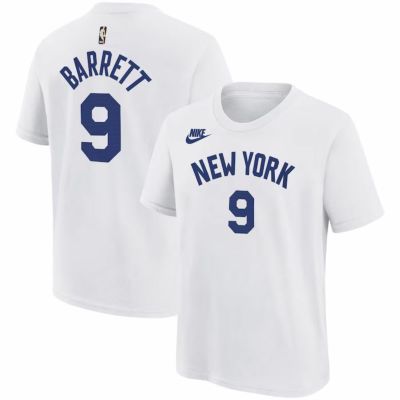 NBA RJバレット ニックス Tシャツ ネーム＆ナンバー Name & Number T-Shirt ナイキ/Nike ホワイト