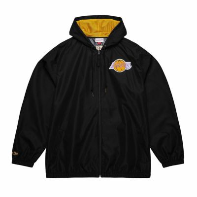 NBA レイカーズ ジャケット ウィンドブレーカー ビンテージ ロゴ ミッチェル＆ネス/Mitchell & Ness ブラック