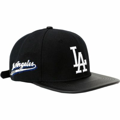 MLB ドジャース キャップ SCRIPT TAIL WOOL STRAPBACK Pro Standard ブラック