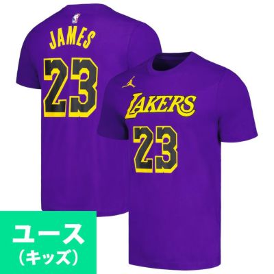 NBA レブロン・ジェームズ レイカーズ Tシャツ ユースサイズ ネーム&ナンバー ステートメントエディション ジョーダン/Jordan パープル