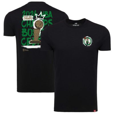 NBA セルティックス Tシャツ NBAファイナル2024 優勝記念 Champions King of the Court Comfy Tri-Blend T-Shirt Sportiqe ブラック
