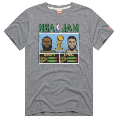 NBA ジェイソン・テイタム ＆ ジェイレン・ブラウン  セルティックス Tシャツ NBAファイナル2024 優勝記念 Champions NBA Jam  Homage