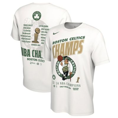 NBA セルティックス Tシャツ NBAファイナル2024 優勝記念 Champions Celebration Roster T-Shirt ナイキ/Nike ホワイト