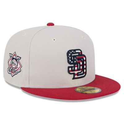 MLB パドレス キャップ 2024 独立記念日 Fourth of July 59FIFTY Fitted Hat ニューエラ/New Era カーキ レッド