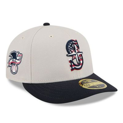 MLB マリナーズ キャップ 2024 独立記念日 Fourth of July 59FIFTY Low Profile ニューエラ/New Era カーキ ブラック
