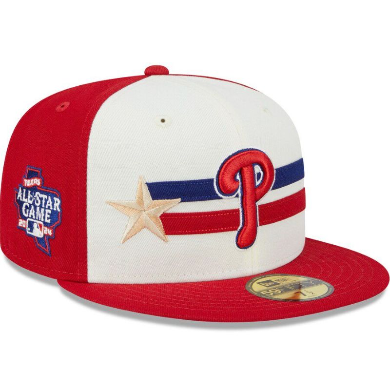 MLB フィリーズ キャップ オールスターゲーム2024 ワークアウト 59FIFTY Fitted Hat ニューエラ/New Era クリーム  レッド | セレクション | MLB NBA NFL プロ野球グッズ専門店 公式オンラインストア