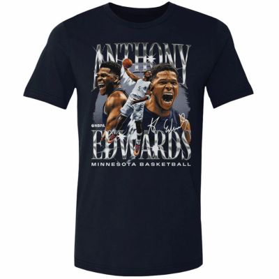 NBA アンソニー・エドワーズ ティンバーウルブズ Tシャツ Minnesota Vintage WHT 500Level トゥルーネイビー