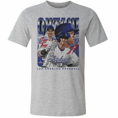 MLB 大谷翔平 ドジャース Tシャツ Los Angeles D Vintage Distressed 500Level ヘザーグレー