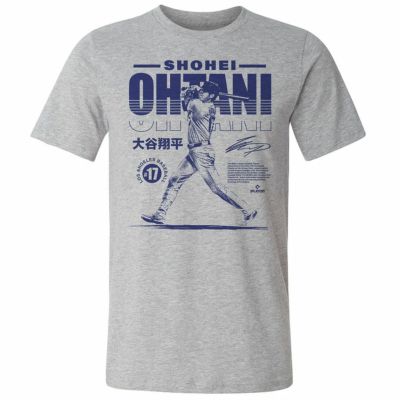 MLB 大谷翔平 ドジャース Tシャツ Los Angeles D Poster 500Level ヘザーグレー