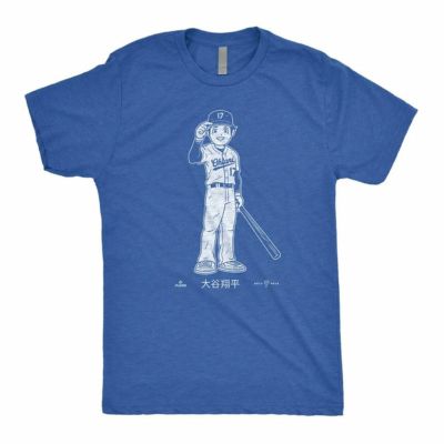 MLB 大谷翔平 ドジャース Tシャツ 【海外限定版】 Anime Shohei T-Shirt RotoWear ロイヤル