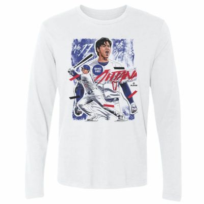 MLB 大谷翔平 ドジャース Tシャツ Los Angeles D Collage Long Sleeve T-Shirt 500LEVEL ホワイト