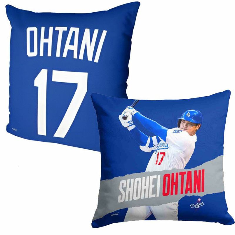 MLB 大谷翔平 ドジャース クッション 16 x 16 Player Printed Throw