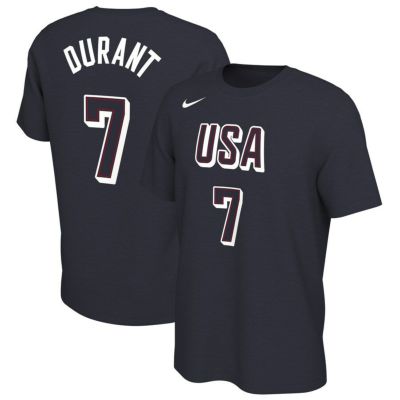 ケビン・デュラント アメリカ代表 Tシャツ USA バスケットボール 2024 ネーム＆ナンバーTee ナイキ/Nike ネイビー