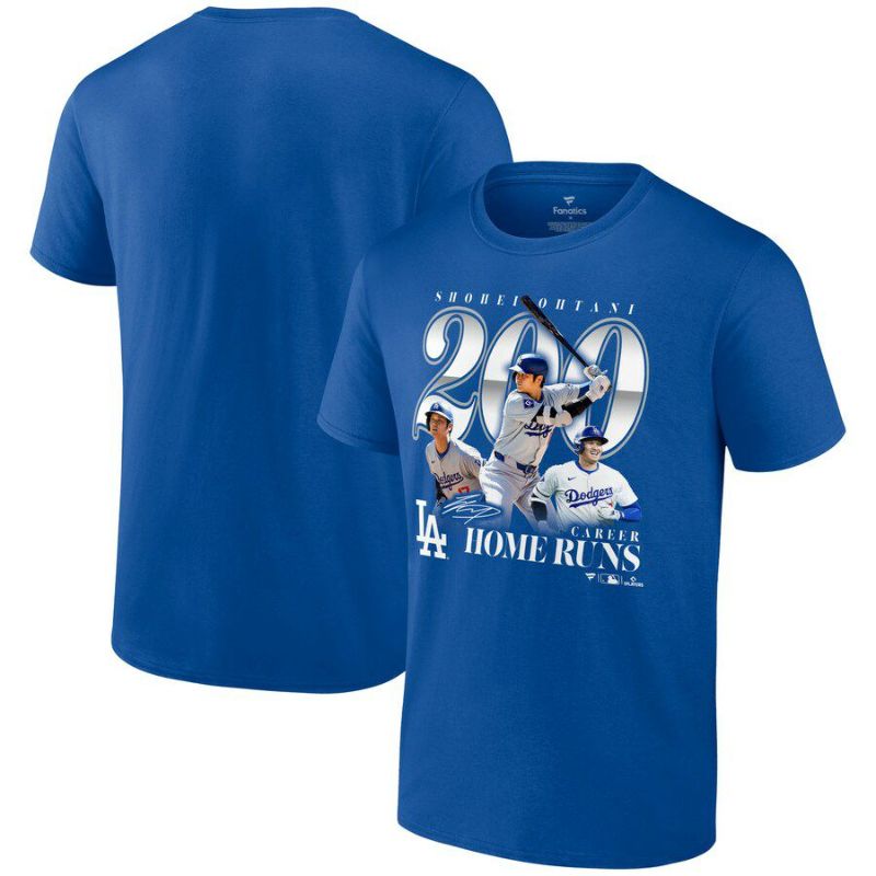 大谷翔平MLB通算200号HR達成記念Tシャツ　   Lサイズ 未使用新品 海外限定版】ドジャース 大谷翔平選手のMLB通算200号記念Tシャツ