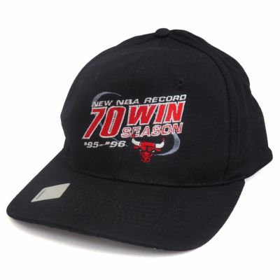 NBA ブルズ 1995-96 70Win キャップ/帽子 KC ブラック レアアイテム