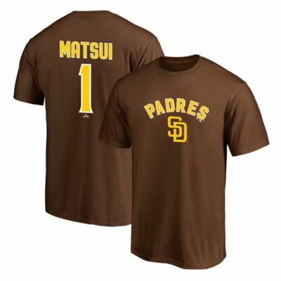 MLB 松井裕樹 パドレス Tシャツ ネーム＆ナンバーTシャツ Fanatics JP ブラウン