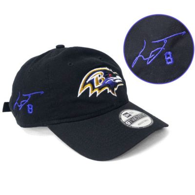 NFL ラマー・ジャクソン レイブンズ キャップ Core Classic 9TWENTY Adjustable Hat サイン刺繍 ニューエラ/New Era ブラック