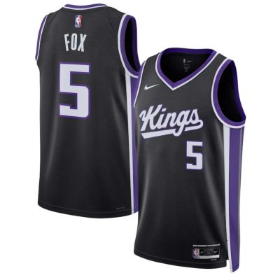NBA ディアロン・フォックス サクラメント・キングス ユニフォーム スウィングマン ジャージ アイコンED ナイキ/Nike ブラック