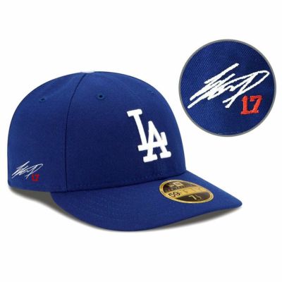 MLB 大谷翔平 ドジャース キャップ 【海外カスタム】59FIFTY LP ホワイトサイン刺繍 レッドナンバー ニューエラ/New Era ロイヤル