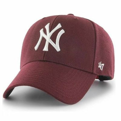 MLB ヤンキース キャップ Raised Basic MVP Cap 47Brand ダークレッド