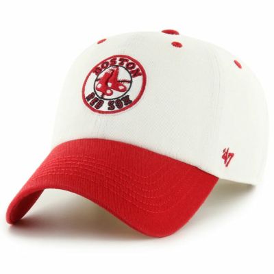 MLB レッドソックス キャップ Double Header Clean Up Cap 47Brand ホワイト レッド