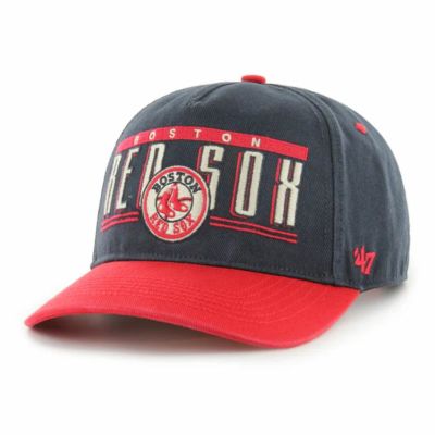 MLB レッドソックス キャップ Double Header Baseline Hitch Cap 47Brand ネイビー レッド
