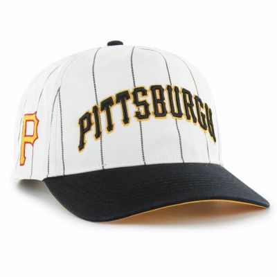 MLB パイレーツ キャップ Double Header Pinstripe Hitch Cap 47Brand ホワイト ブラック