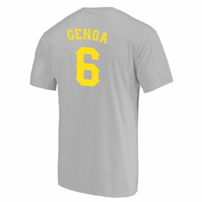 埼玉西武ライオンズ グッズ Tシャツ 源田 壮亮 #6 西武特急シリーズ プレイヤーズTシャツ Fanatics JP グレー