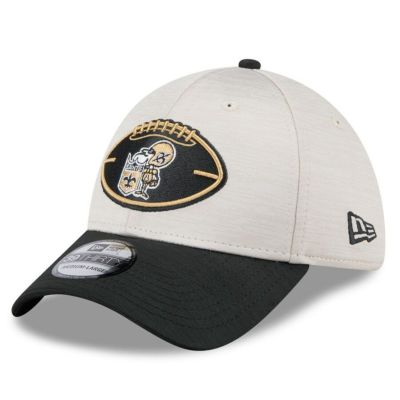 NFL セインツ キャップ 2024 サイドライン Historic 39THIRTY Flex Hat ニューエラ/New Era ストーン ブラック