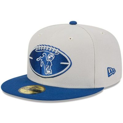 NFL コルツ キャップ 2024 サイドライン Historic 59FIFTY Fitted Hat ニューエラ/New Era ストーン ロイヤル
